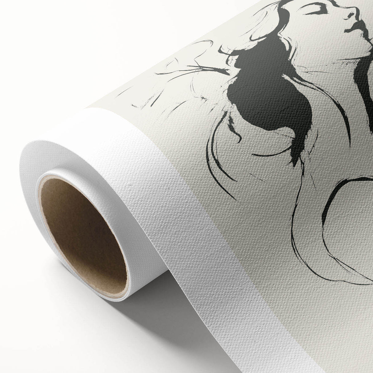 Abstract minimalist design wall art featuring soft pastel colors and geometric shapes, printed on rolled canvas. Ideal for modern decor, enhancing living spaces.