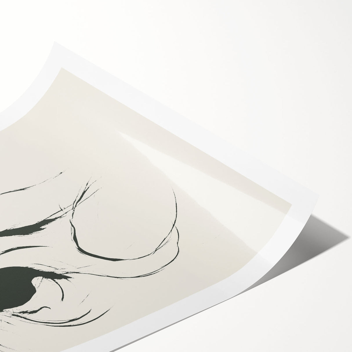 Abstract minimalist wall art design featuring soft pastel colors and geometric shapes, rolled and packaged in a protective cardboard tube for easy shipping. Ideal for modern home decor and interior design enthusiasts seeking unique artwork.