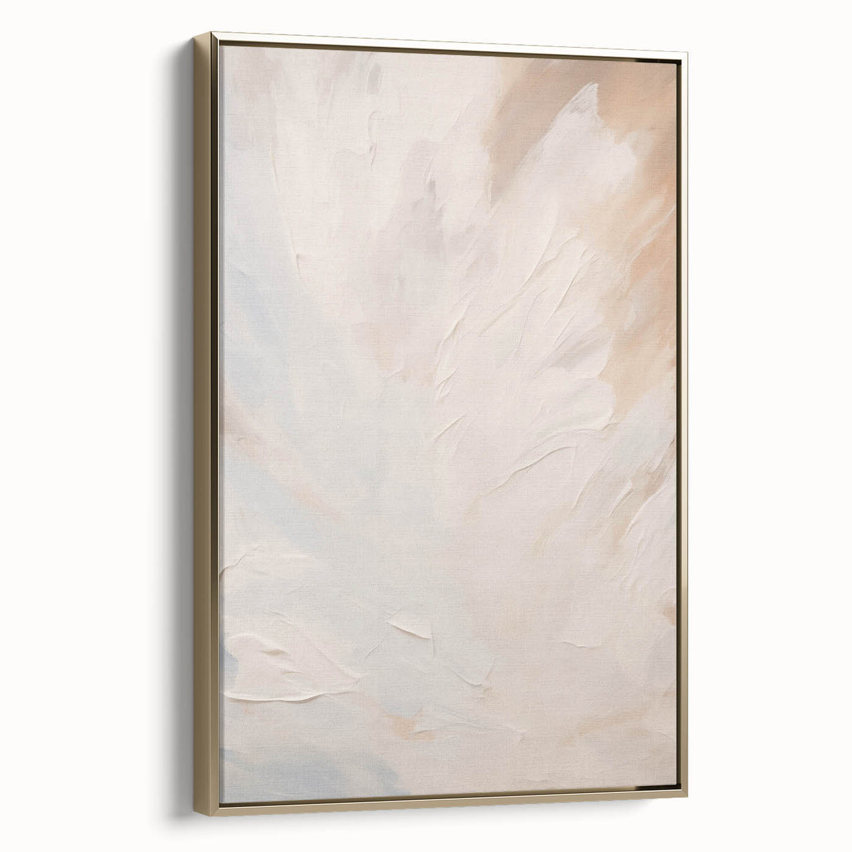 Framed abstract minimalist wall art showcasing a gold-accented design, displayed in a modern setting, emphasizing elegance and contemporary aesthetics. Perfect for enhancing home decor with a touch of sophistication.