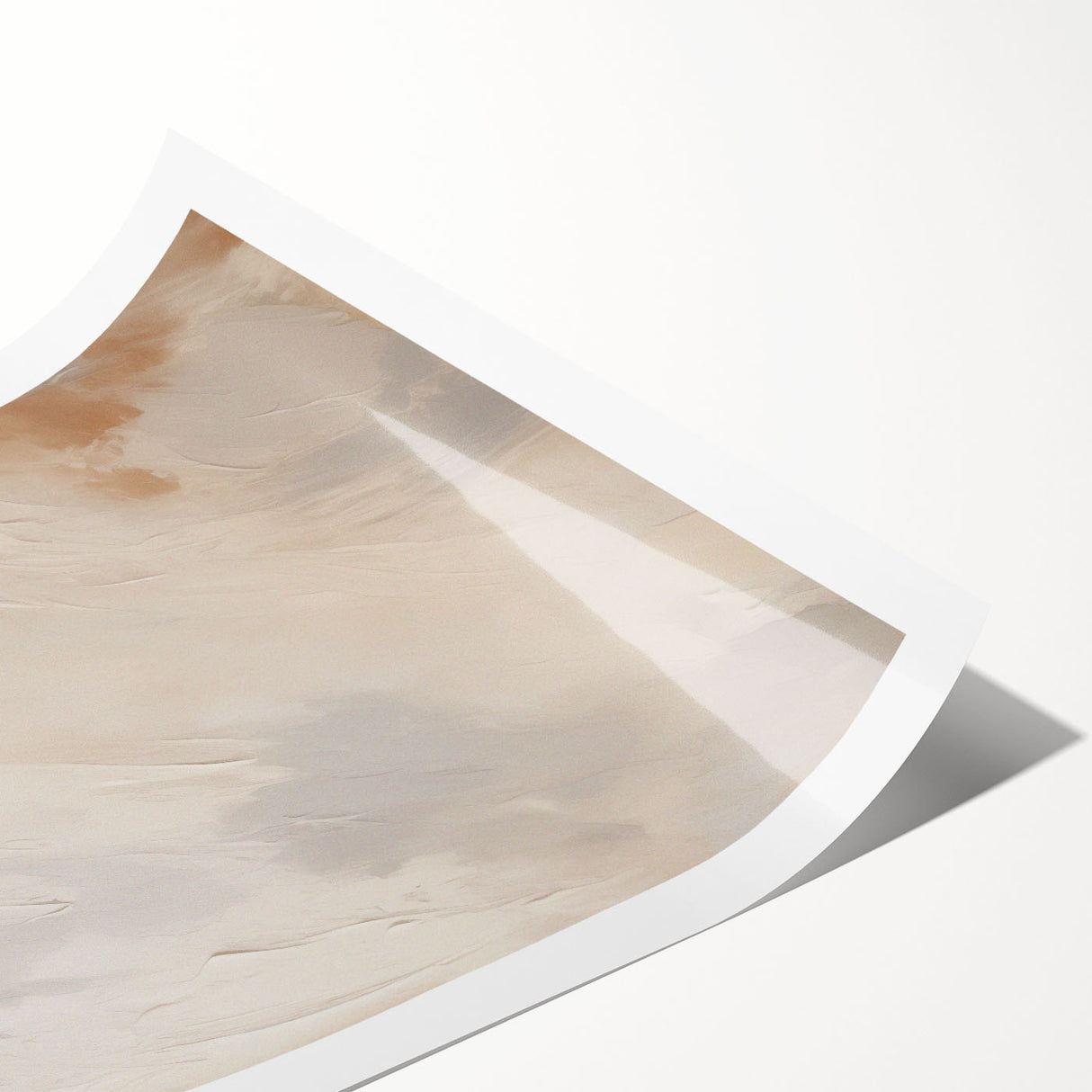 Abstract minimalist wall art print featuring soft pastel colors and geometric shapes, rolled in a protective tube for easy display and transport. This modern decor piece adds a contemporary touch to any interior space.