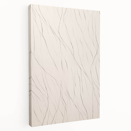 Side view of a stretched canvas showcasing an abstract minimalist design with soft, muted colors, perfect for modern home decor. Ideal for enhancing contemporary interiors.