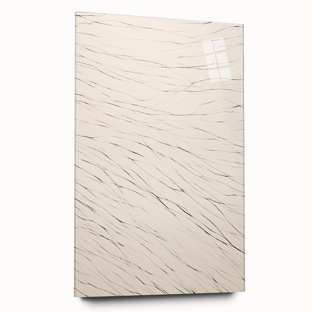 Abstract minimalist wall art collection showcasing a side view of an acrylic glass design featuring soft pastel colors and geometric patterns, perfect for modern home decor.