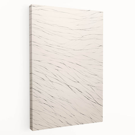 Stretched canvas artwork showcasing an abstract minimalist design in soft earth tones, highlighting organic shapes and textures for a contemporary aesthetic. Ideal for modern home decor, this piece enhances any room with its calming visuals.