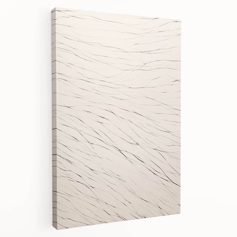 Stretched canvas artwork showcasing an abstract minimalist design in soft earth tones, highlighting organic shapes and textures for a contemporary aesthetic. Ideal for modern home decor, this piece enhances any room with its calming visuals.