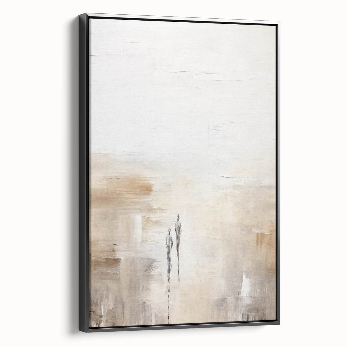 Framed abstract minimalist wall art collection showcasing a striking black design, viewed from the side, perfect for modern home decor and artistic spaces.