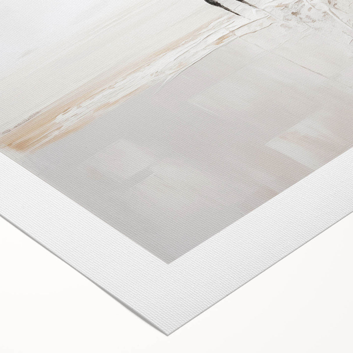 Abstract minimalist wall art design featuring soft pastel colors and geometric shapes, printed on rolled canvas, ideal for modern interior decor.