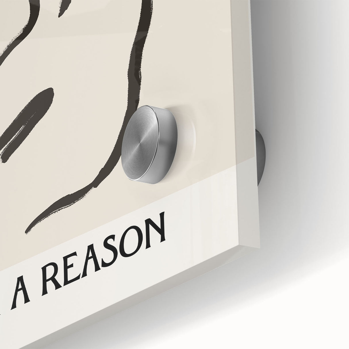 Close-up view of a minimalist abstract wall art piece, showcasing vibrant colors and geometric patterns in acrylic glass, perfect for modern home decor. Ideal for adding a contemporary touch to living spaces.