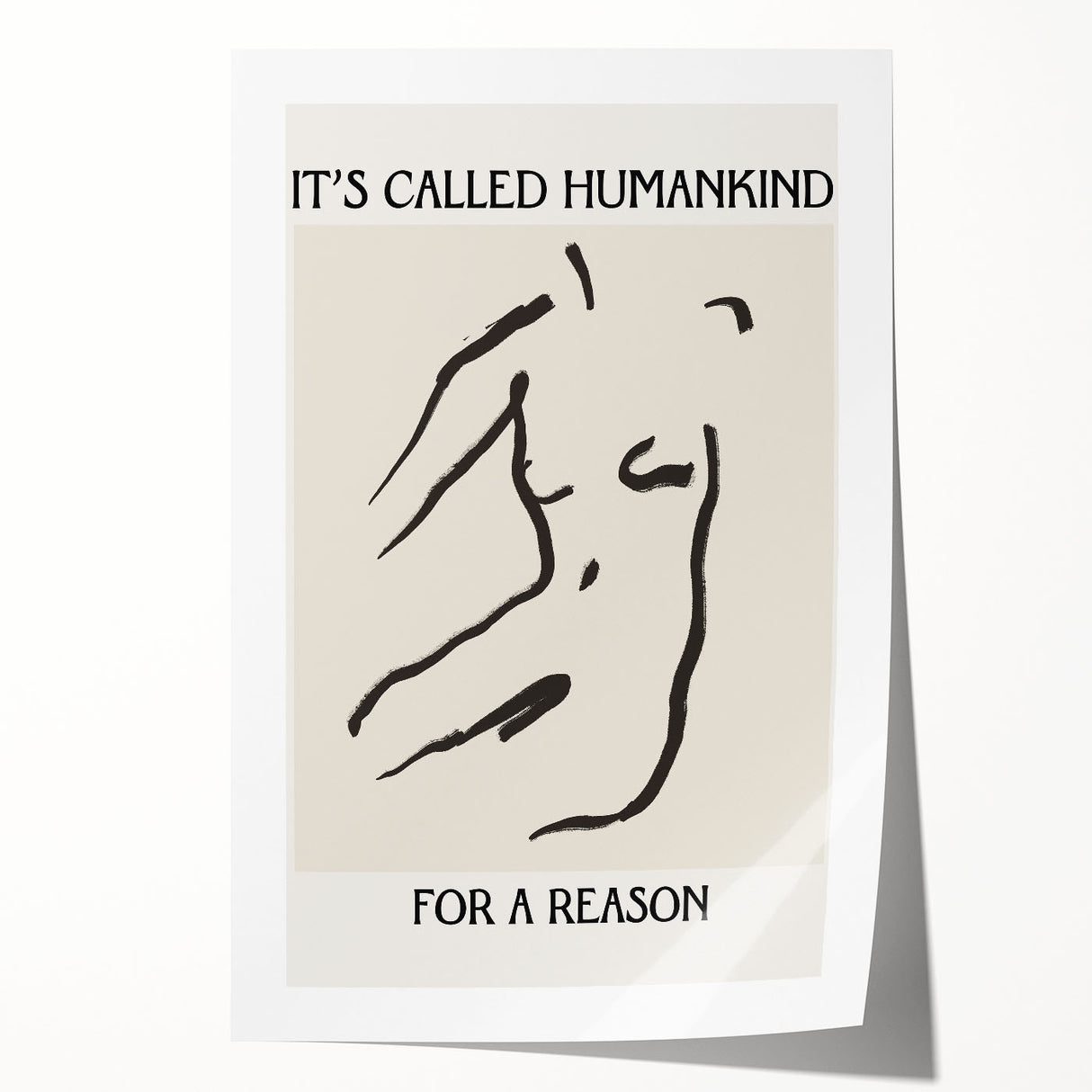 Abstract minimalist wall art print featuring soft pastel colors and geometric shapes, ideal for modern home decor. The artwork is rolled and packaged in a protective tube for easy shipping.