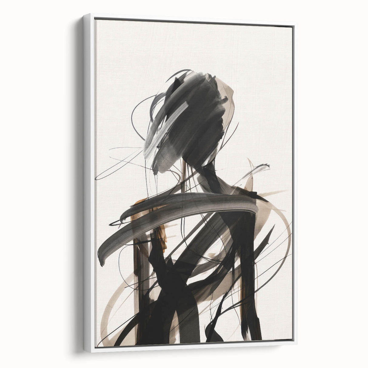 Framed abstract modern wall art collection showcasing vibrant colors and geometric shapes against a white background, perfect for contemporary decor.