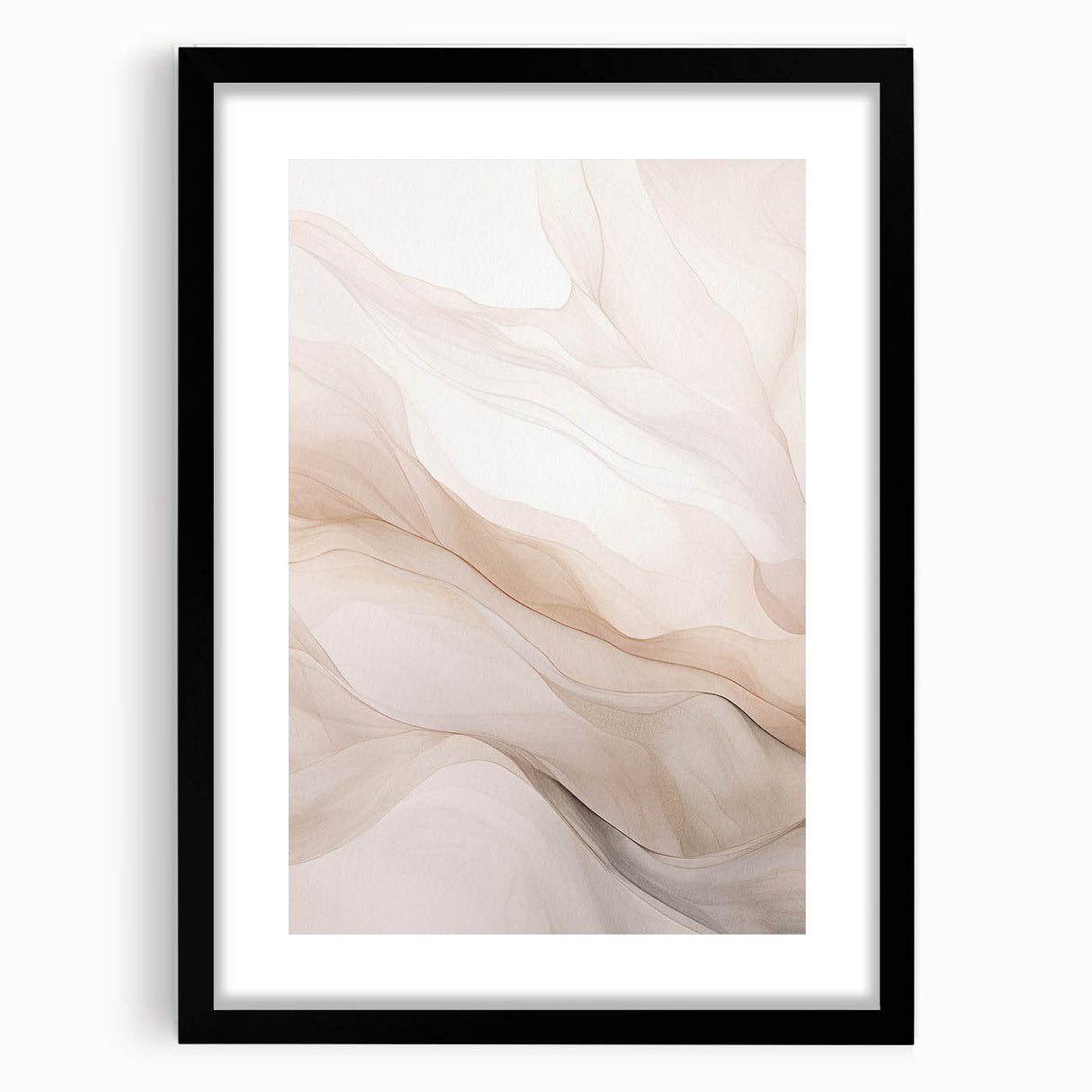 Abstract modern wall art collection featuring a black frame with a mat, showcasing a vibrant design that enhances contemporary home decor. Ideal for living room or office spaces, this artwork adds a stylish touch to any environment.