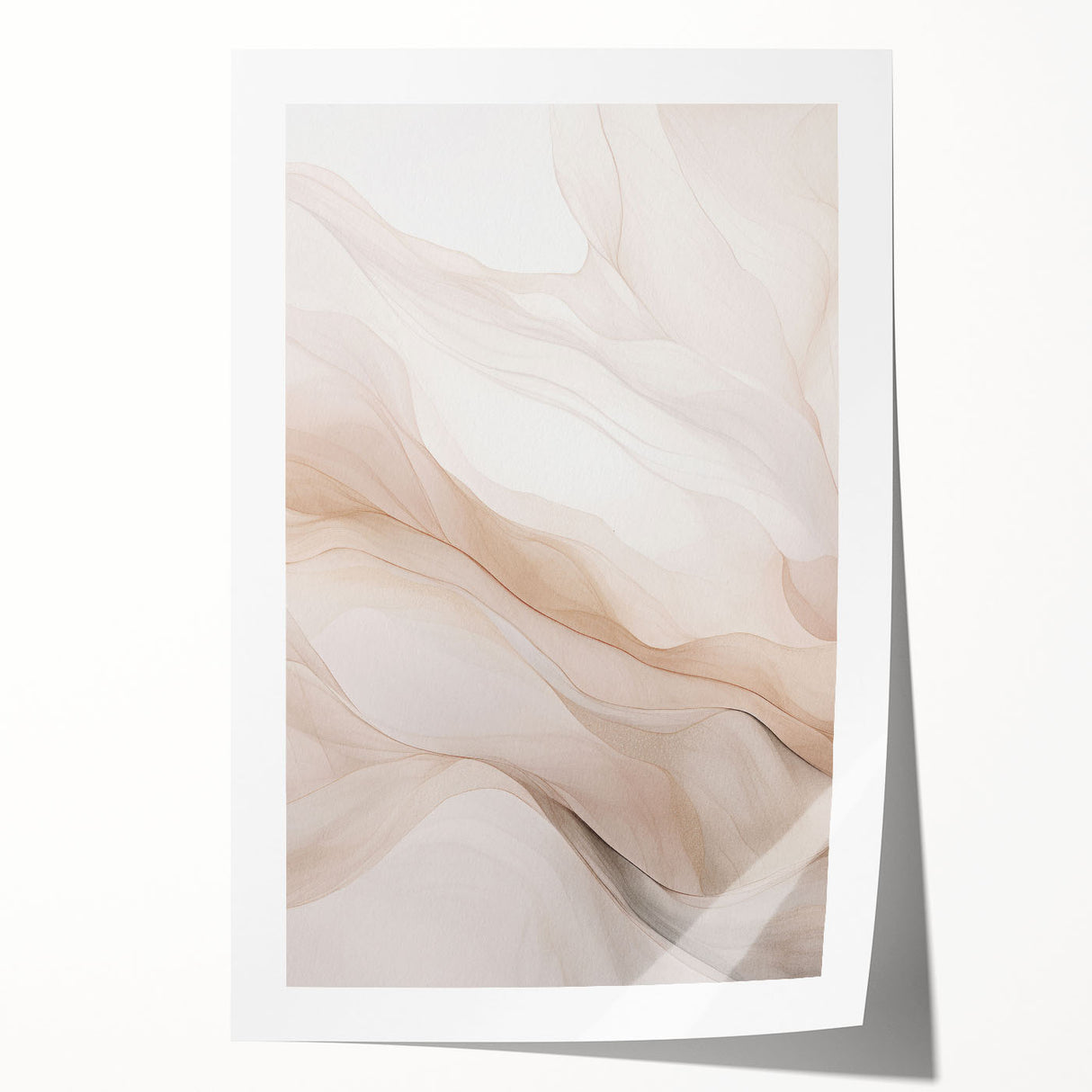 Abstract modern design wall art print showcasing vibrant colors and geometric shapes, rolled and ready for framing, ideal for contemporary home decor.