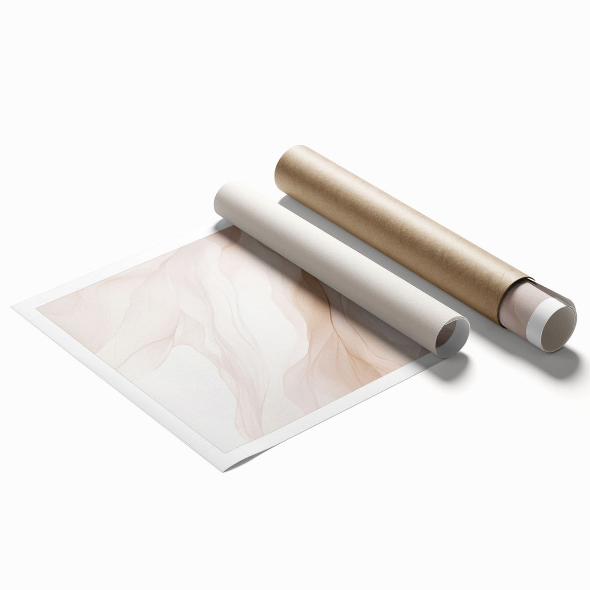 Abstract modern design rolled print showcasing vibrant geometric shapes in bold colors, perfect for contemporary home decor. Ideal for art enthusiasts seeking unique wall art.