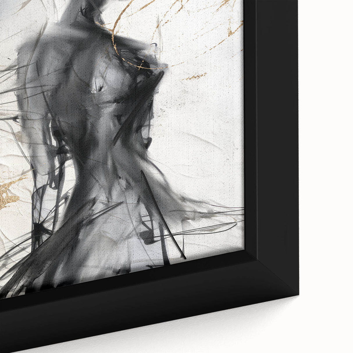 Close-up of a framed abstract modern wall art piece showcasing vibrant colors and geometric shapes, perfect for contemporary decor.