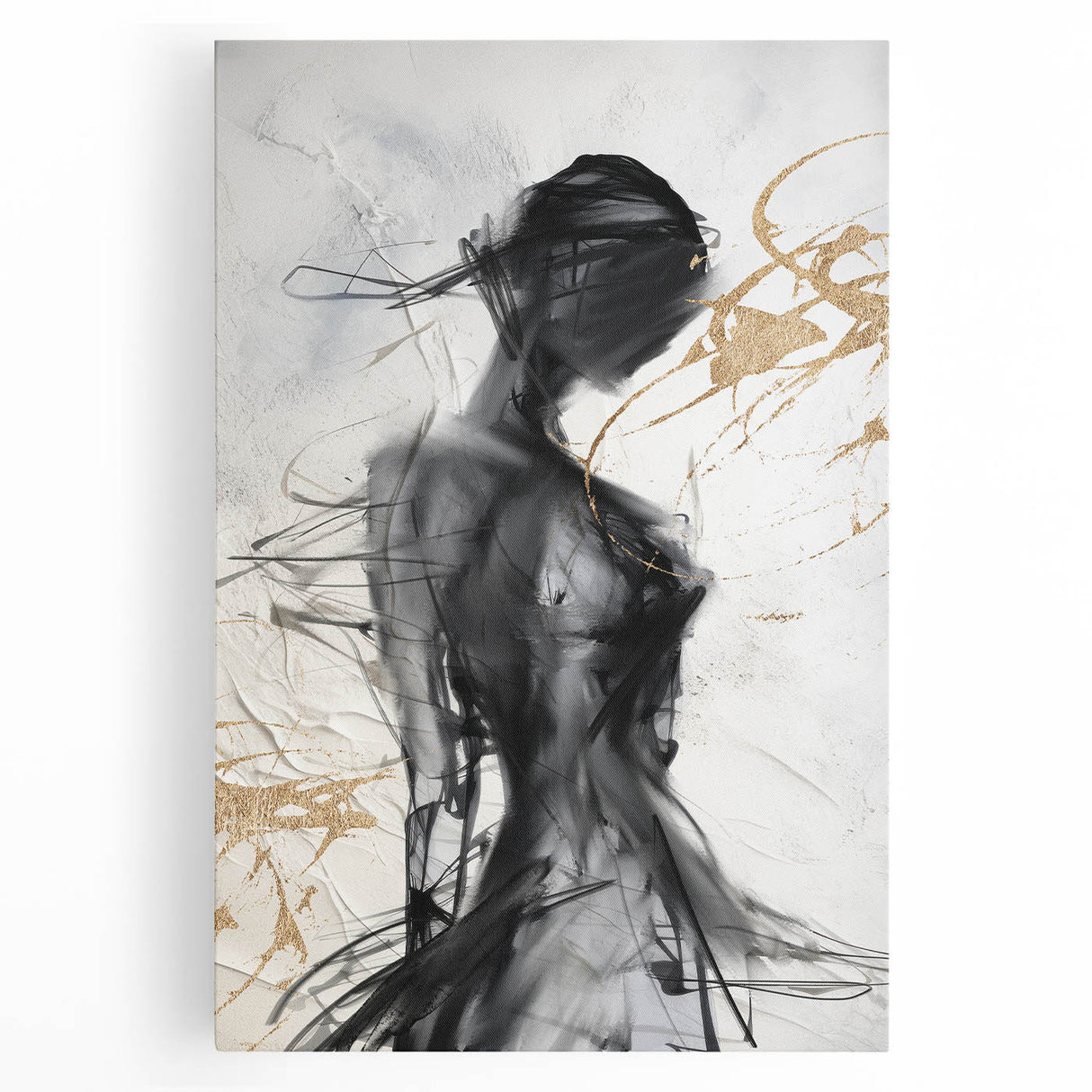 Abstract modern wall art collection with vibrant colors, featuring geometric patterns and a stretched canvas design, ideal for contemporary home decor.