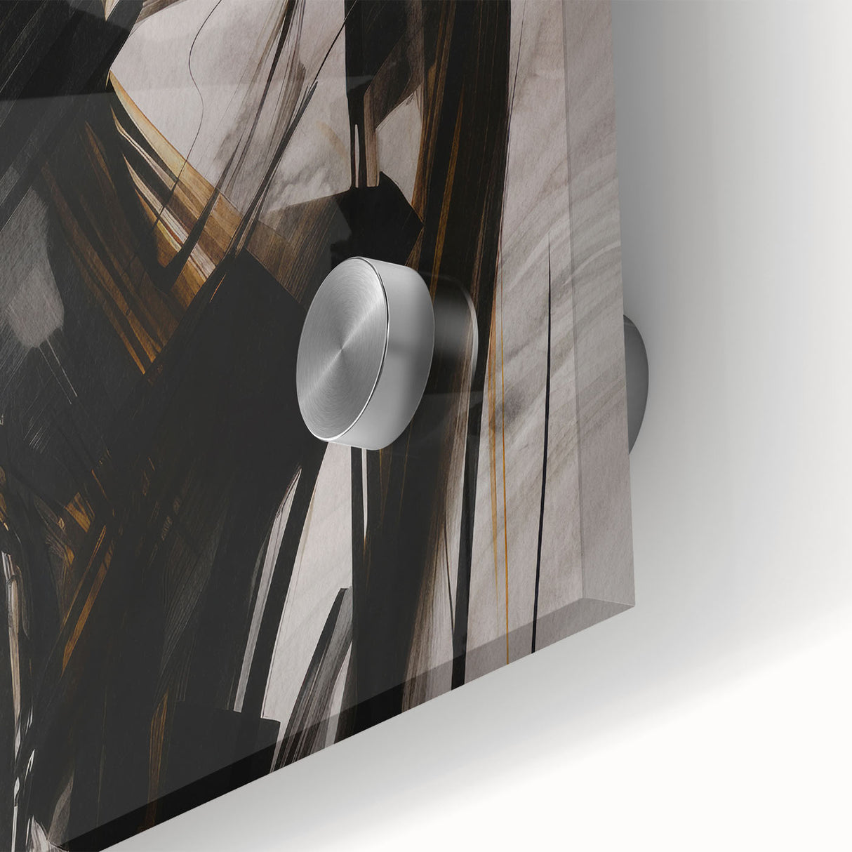 Close-up of a modern abstract wall art piece showcasing vibrant colors and geometric shapes, ideal for contemporary home decor.