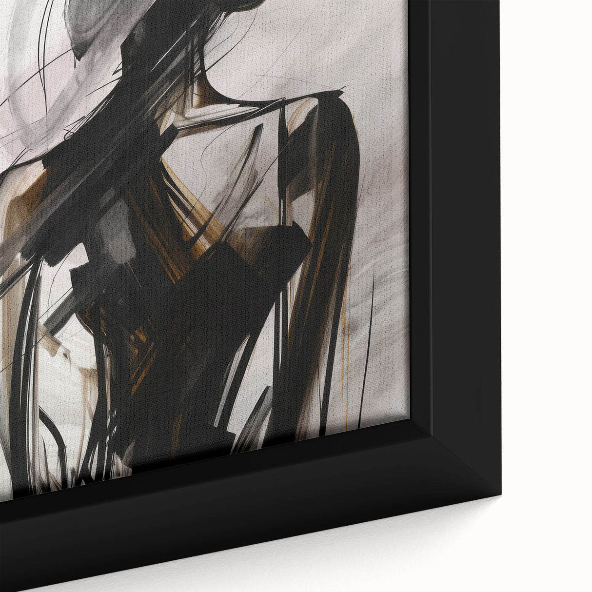 Close-up of a modern abstract framed wall art piece showcasing vibrant colors and intricate patterns, perfect for contemporary home decor.