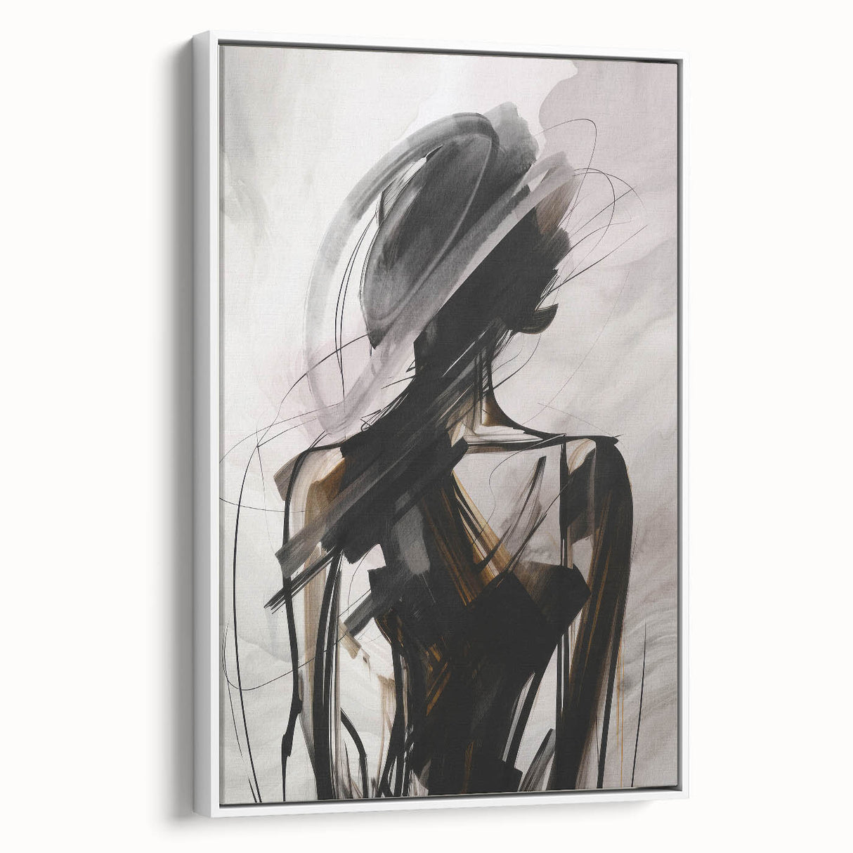 Framed modern abstract wall art collection showcasing vibrant colors and geometric shapes, displayed against a white background for a contemporary look.