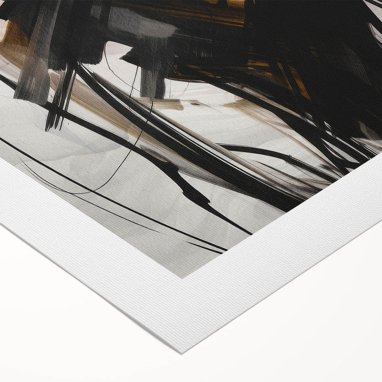 Abstract modern wall art collection on rolled canvas showcasing vibrant colors and dynamic shapes, ideal for contemporary home decor.