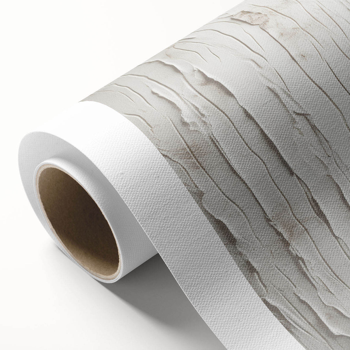 Abstract modern wall art canvas featuring a vibrant geometric design in shades of blue, orange, and yellow, rolled and ready for display in any contemporary space.