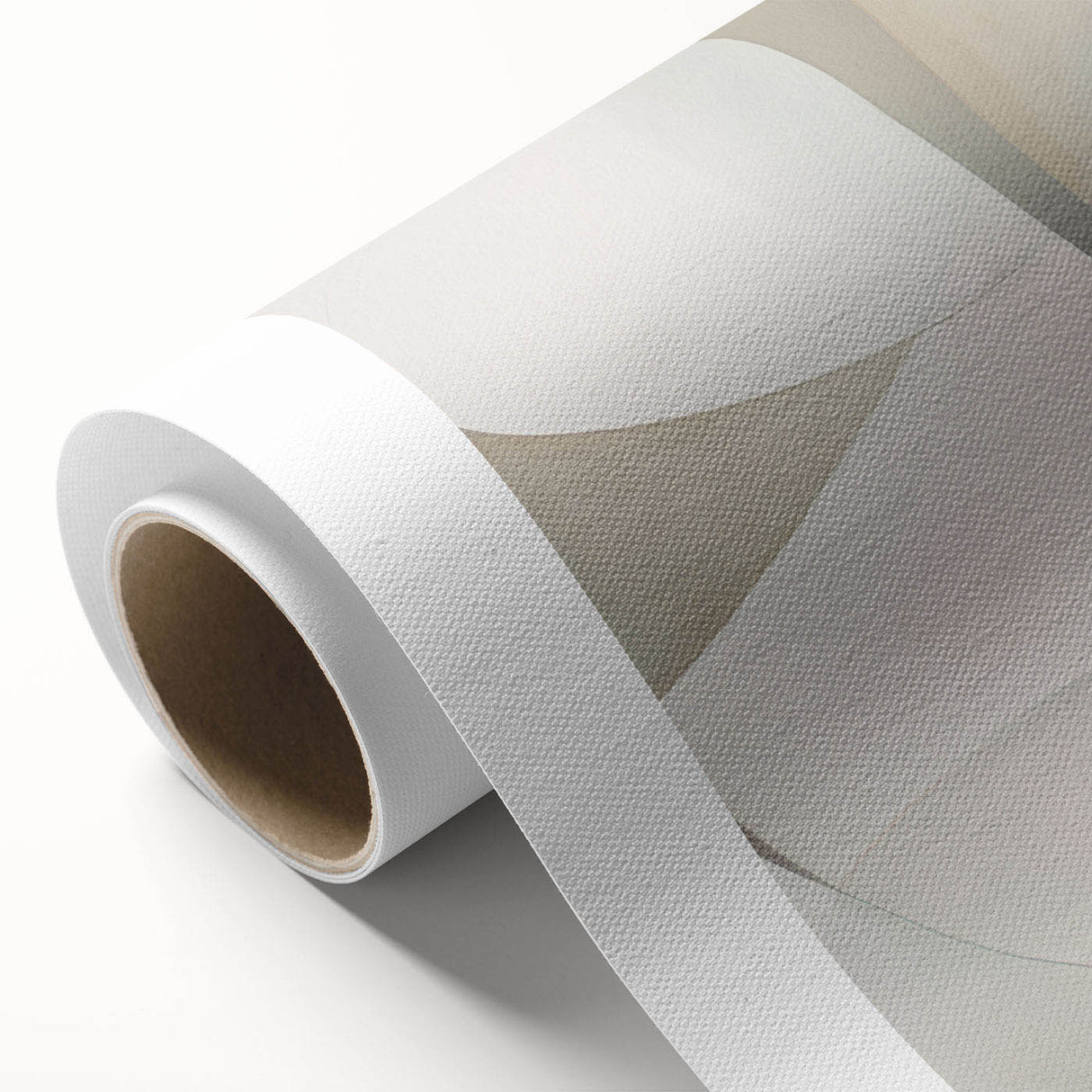 Abstract modern wall art design featuring vibrant colors and geometric shapes on rolled canvas, perfect for contemporary home decor, packaged securely in a cardboard tube.