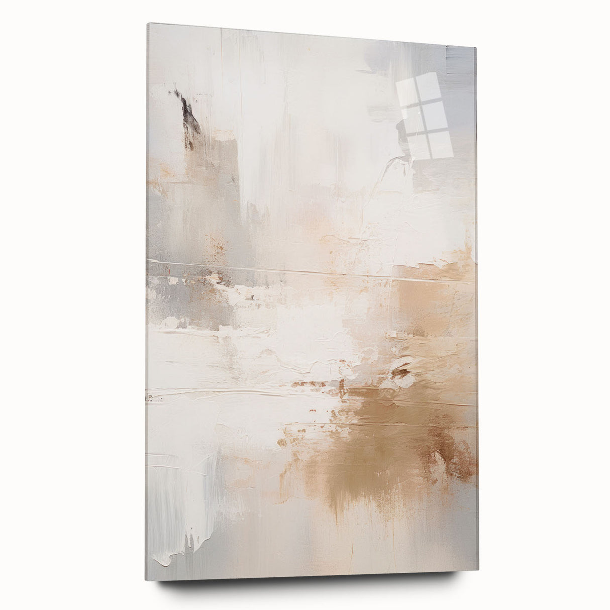 Abstract modern design wall art collection displayed in an acrylic glass frame, showcasing vibrant colors and geometric patterns, perfect for contemporary interiors.