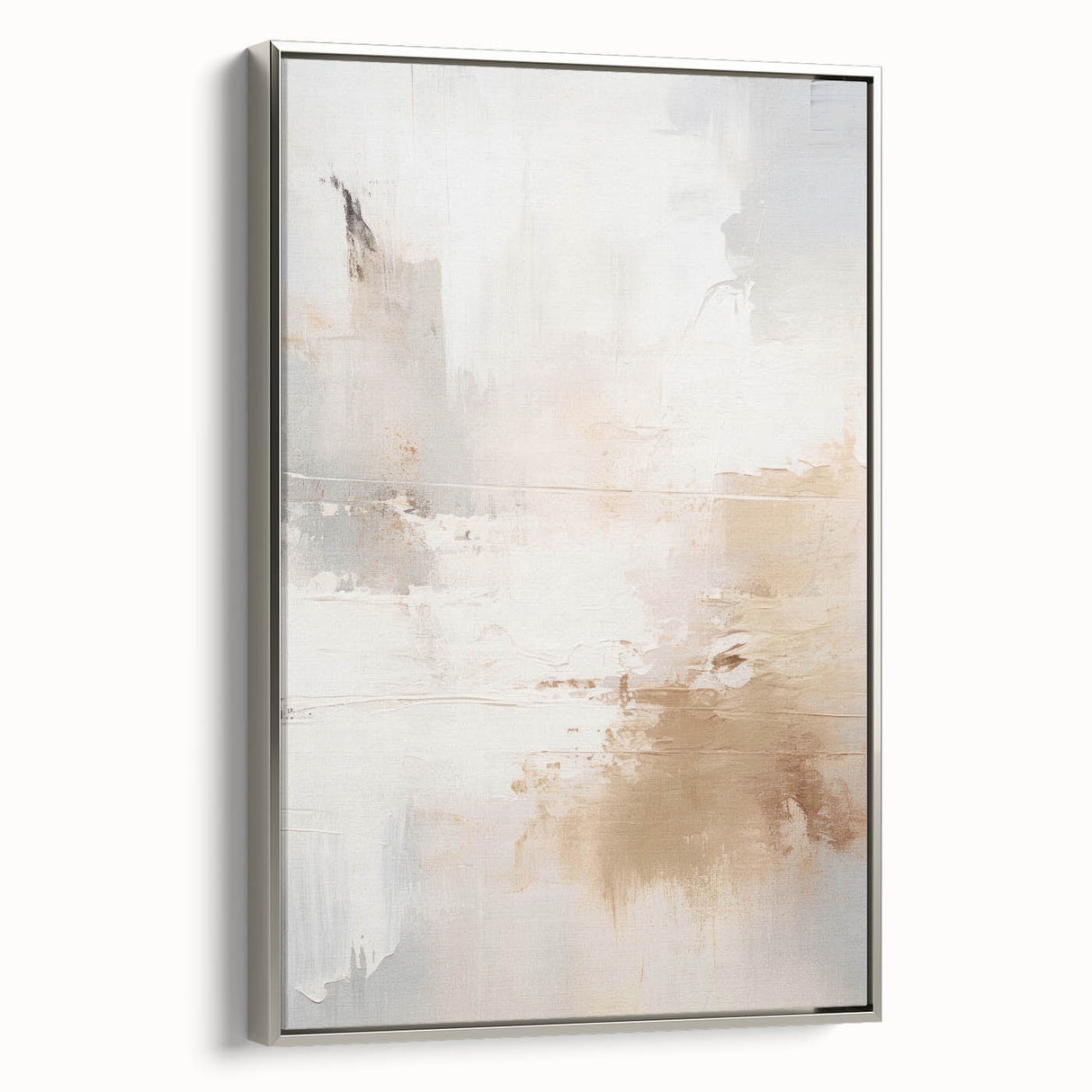 Framed modern abstract wall art featuring a silver side profile, showcasing vibrant geometric patterns and textures, perfect for contemporary home decor.