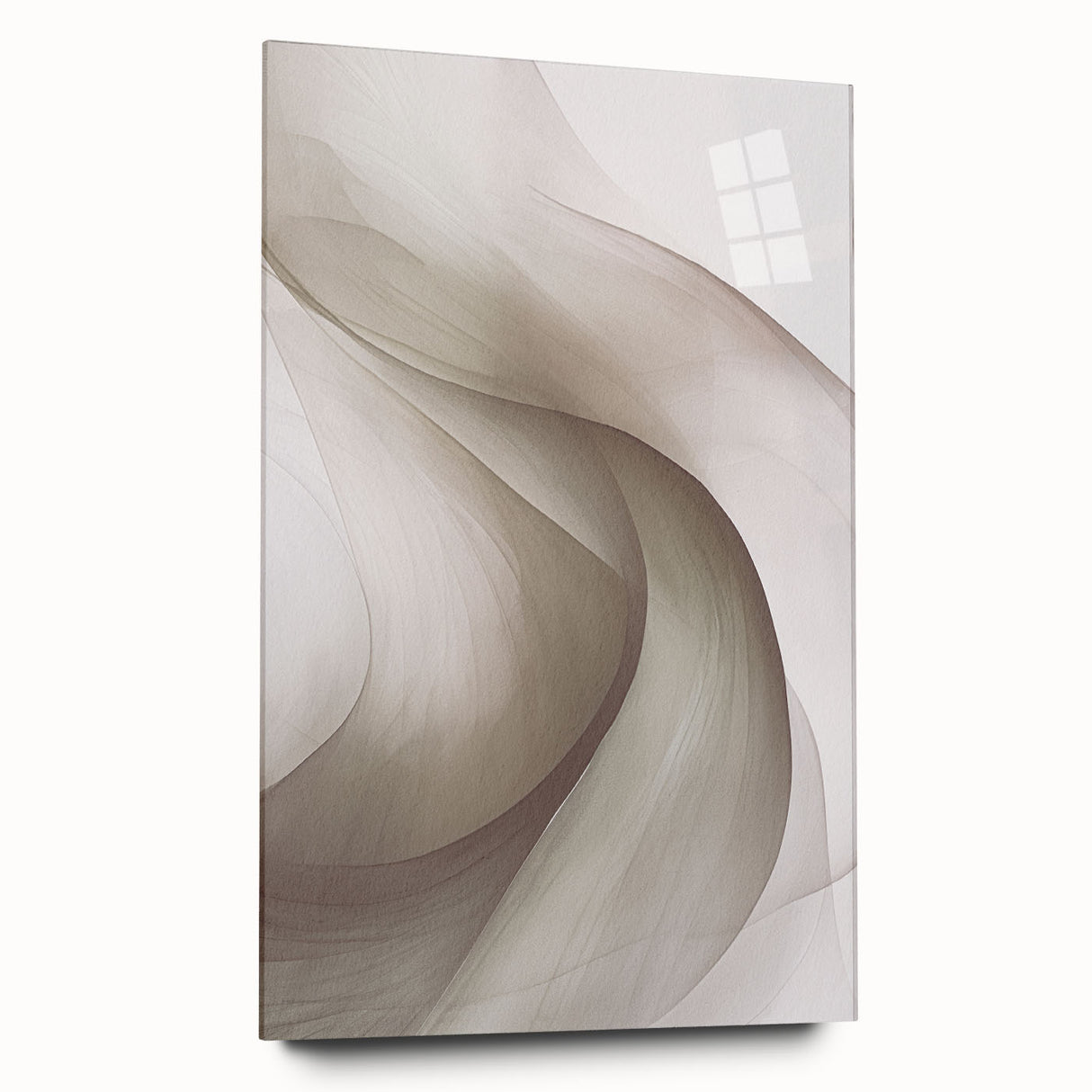 Abstract modern wall art collection displayed in a sleek acrylic frame, showcasing vibrant colors and geometric patterns. Ideal for contemporary home decor, this piece adds a stylish touch to any room.