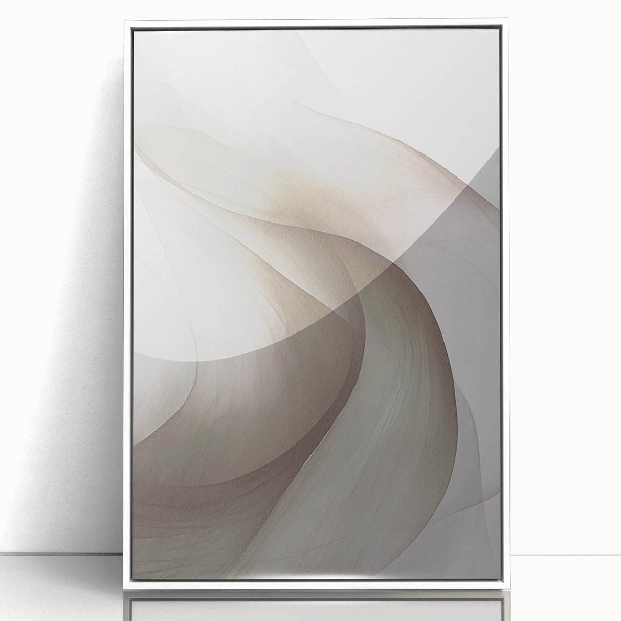 Framed acrylic wall art collection showcasing an abstract modern design in vibrant colors, featuring geometric shapes and fluid lines, ideal for contemporary home decor.