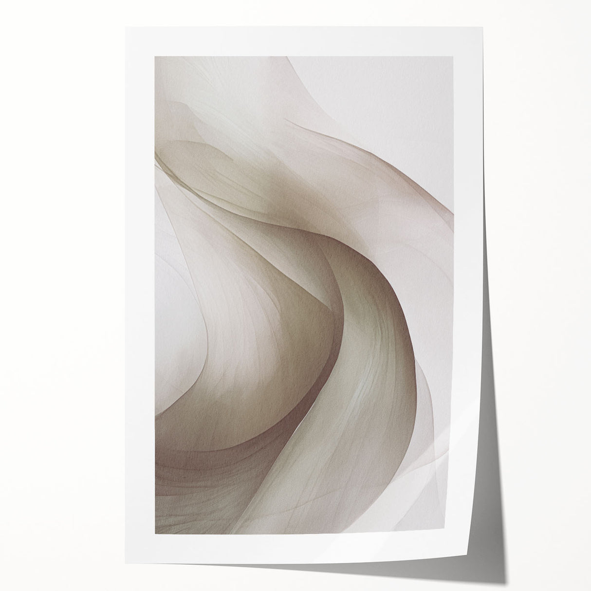 Vibrant abstract modern wall art print showcasing bold shapes and colors, rolled for easy display, perfect for contemporary home decor enthusiasts.