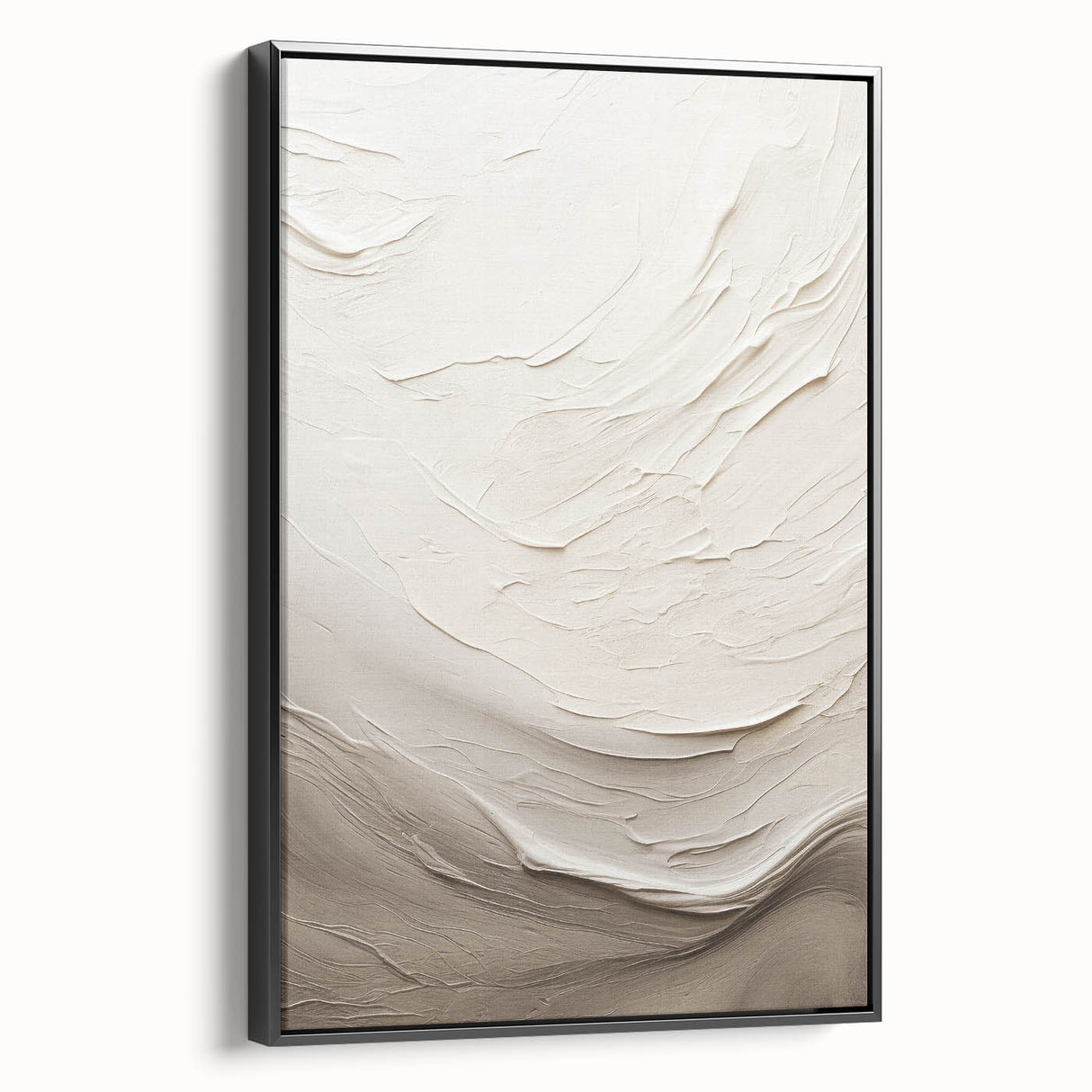 Framed abstract modern wall art collection showcasing a vibrant geometric design in bold colors, displayed in a stylish black frame, ideal for contemporary decor.