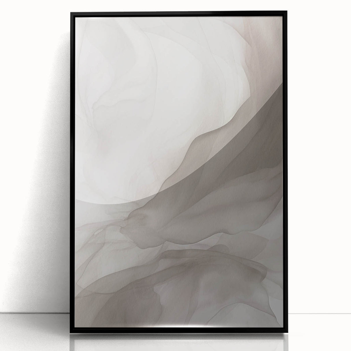 Framed abstract modern wall art collection showcasing vibrant geometric shapes in black acrylic, perfect for contemporary home decor.