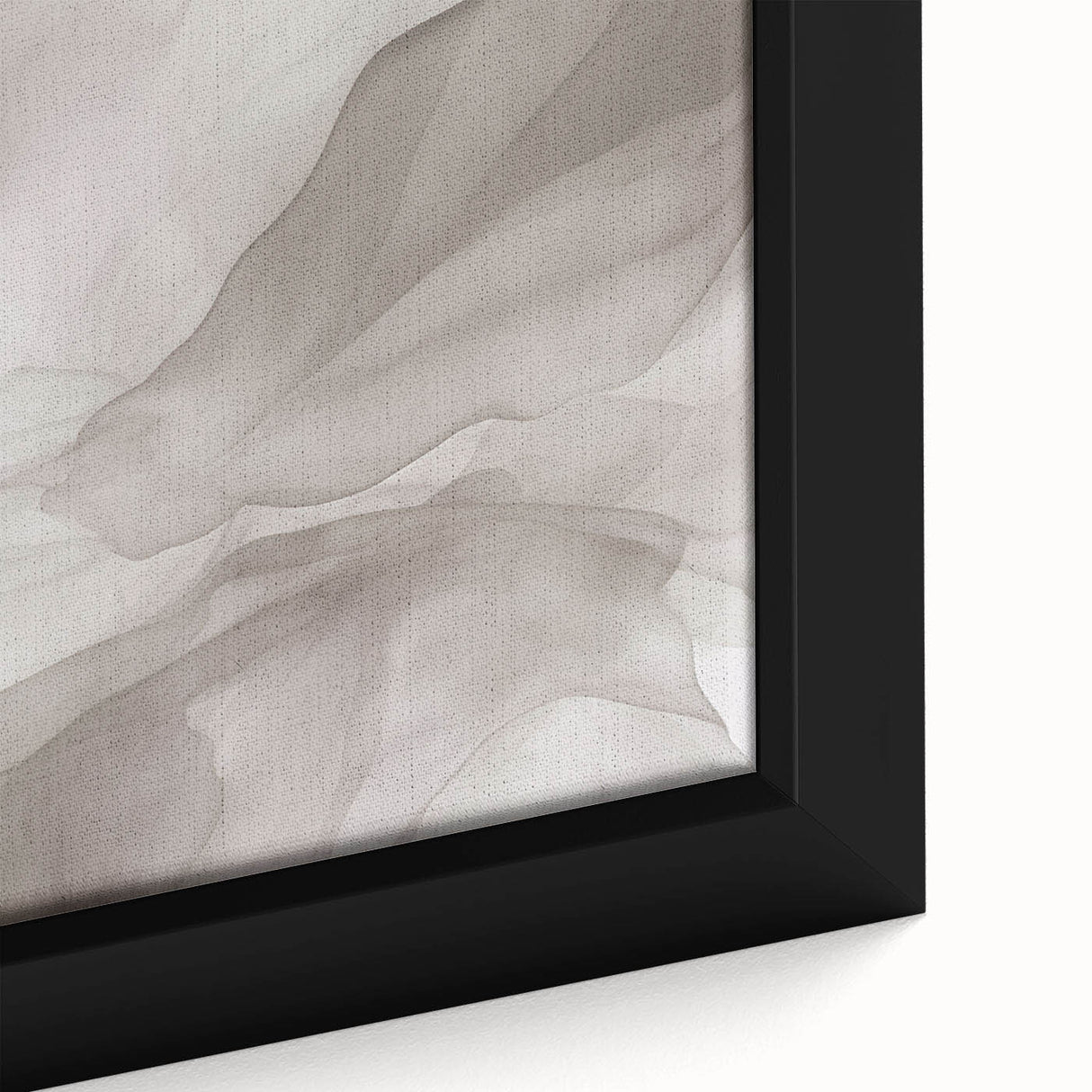 Close-up of a modern abstract wall art collection featuring vibrant colors and geometric shapes, elegantly framed for contemporary decor.