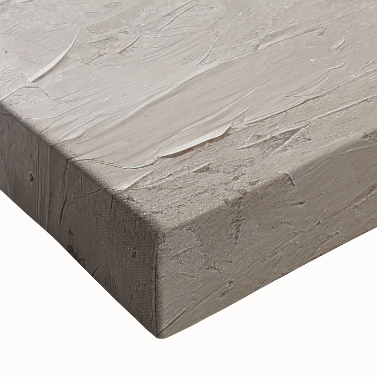 Close-up of a vibrant abstract modern wall art design featuring bold colors and geometric shapes on stretched canvas, ideal for contemporary home decor.