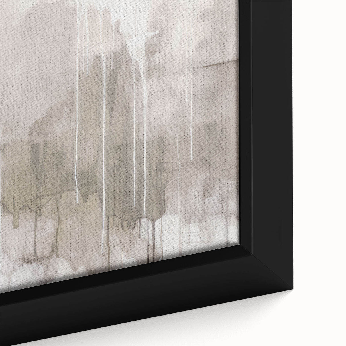 Abstract modern design wall art collection featuring a vibrant, colorful canvas with geometric patterns and textured details, elegantly framed for display.