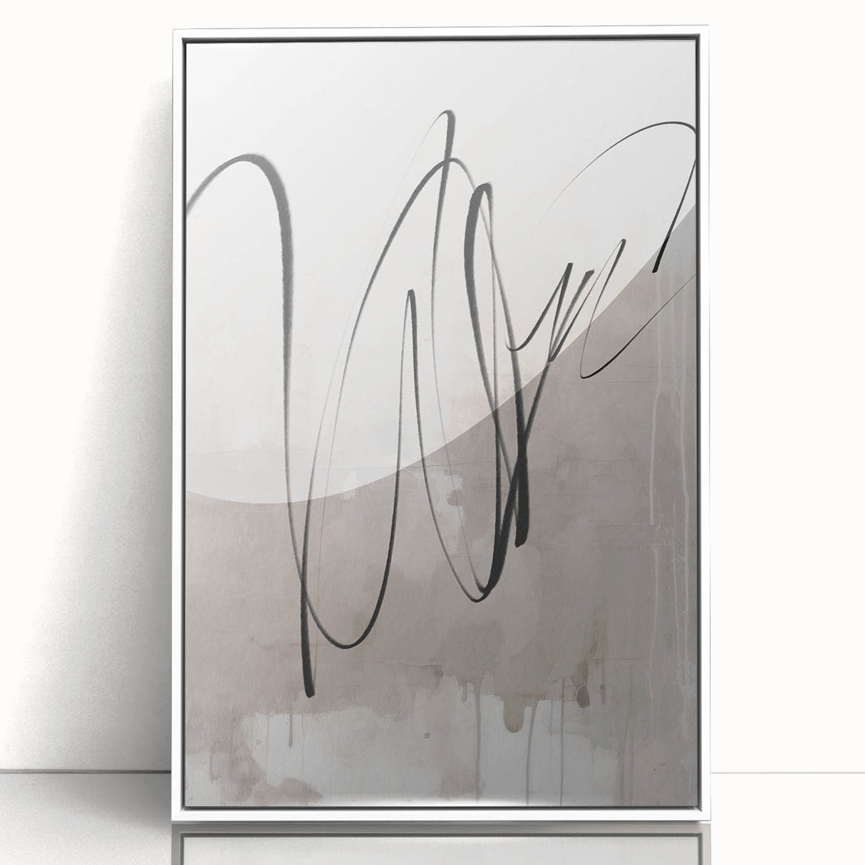 Framed acrylic wall art showcasing a vibrant abstract modern design with bold colors and geometric shapes, perfect for contemporary home decor.