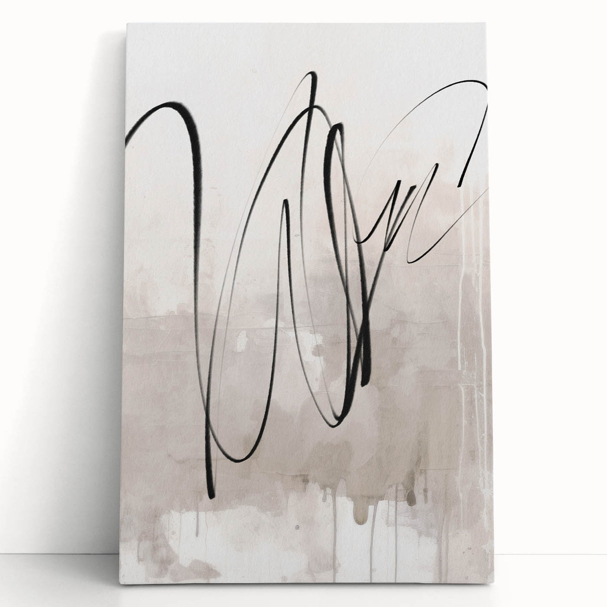 Abstract modern wall art collection featuring a vibrant, stretched canvas design with bold colors and geometric shapes, perfect for contemporary home decor.