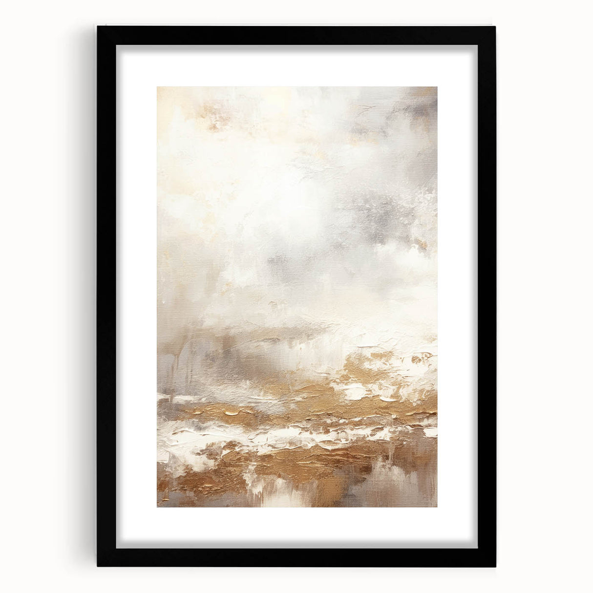 Abstract modern wall art collection featuring a black frame with a white mat, showcasing vibrant geometric patterns. Ideal for contemporary home decor and artistic spaces.