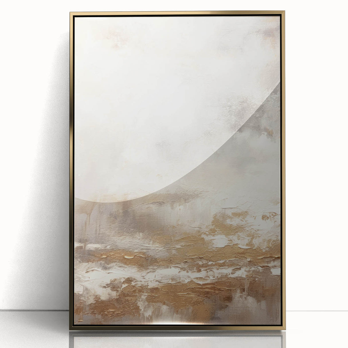 Framed abstract modern wall art design featuring a vibrant gold color palette, perfect for contemporary decor. Ideal for enhancing living spaces with elegance.