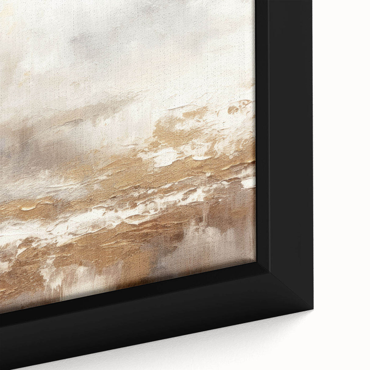 Close-up of a framed abstract modern design wall art piece showcasing vibrant colors and geometric patterns, perfect for contemporary home decor accents.