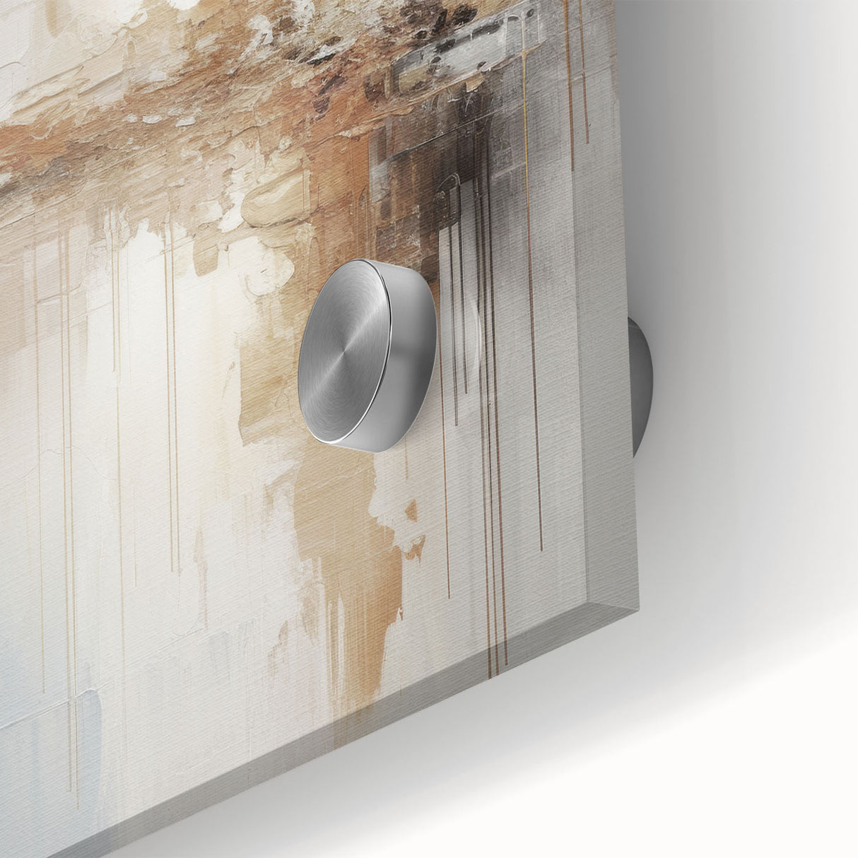 Close-up of an abstract modern design wall art piece featuring vibrant colors and geometric patterns, suitable for contemporary home decor and artistic displays.