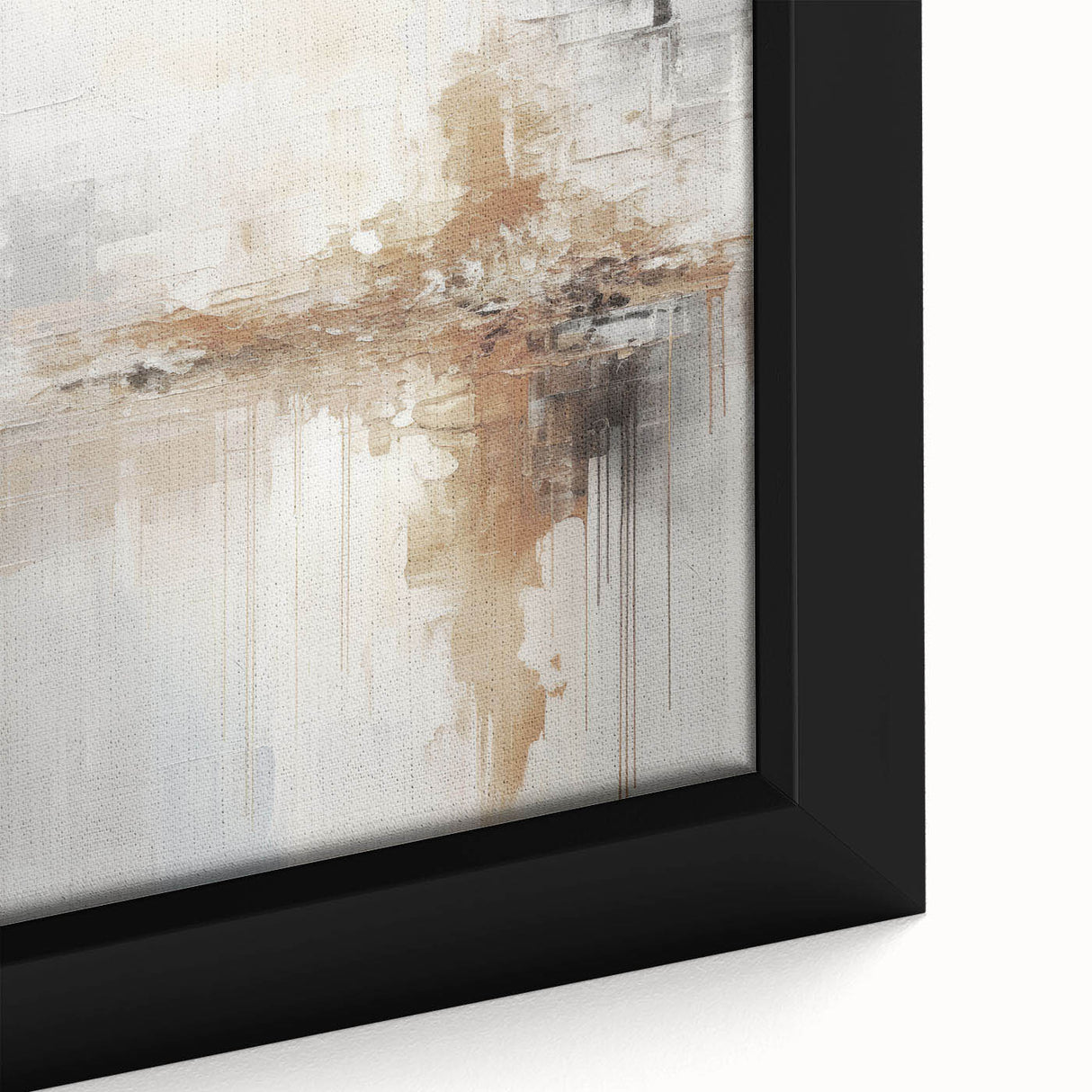 Close-up of a contemporary abstract wall art piece featuring vibrant colors and geometric shapes, elegantly framed for modern interior decor. This stylish canvas enhances any living space with its artistic flair and unique design elements.