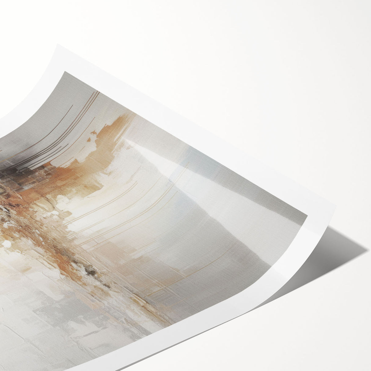 Abstract modern wall art print showcasing vibrant colors and geometric patterns, rolled and ready for framing, perfect for contemporary home decor.