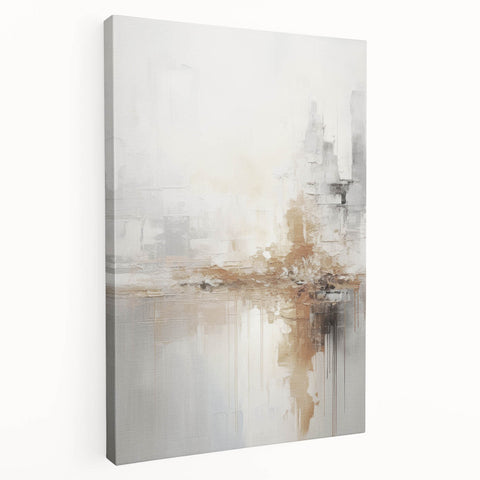 Stretched canvas artwork showcasing an abstract modern design with vibrant colors and intricate patterns, perfect for contemporary home decor.