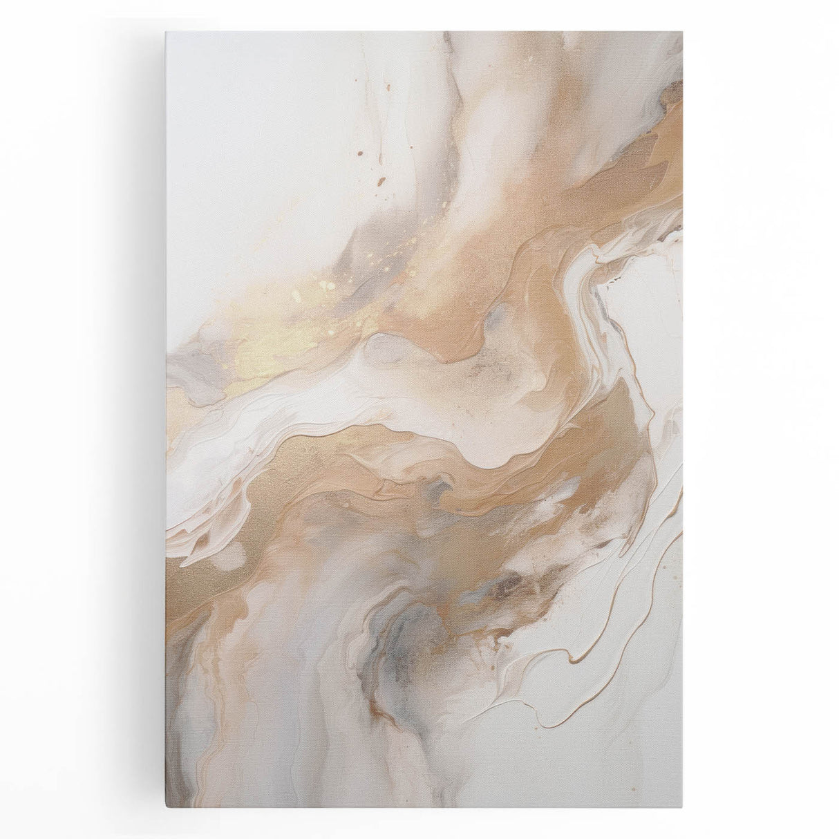 Abstract modern design wall art collection displayed on stretched canvas, featuring bold geometric shapes in vibrant colors, perfect for contemporary home decor.