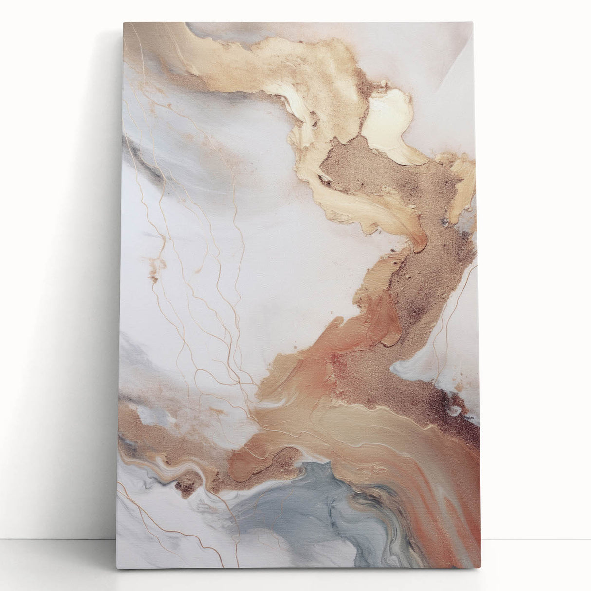 Abstract modern wall art collection on stretched canvas, showcasing vibrant colors and geometric shapes, ideal for contemporary home decor.