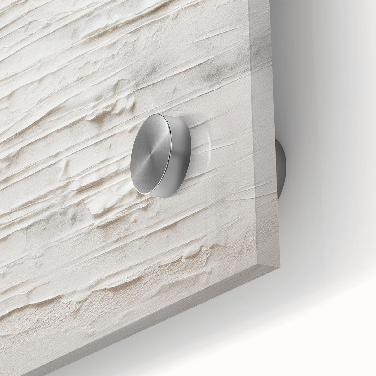 Close-up of an abstract modern wall art collection featuring vibrant acrylic and glass elements, showcasing intricate designs and textures ideal for contemporary decor.