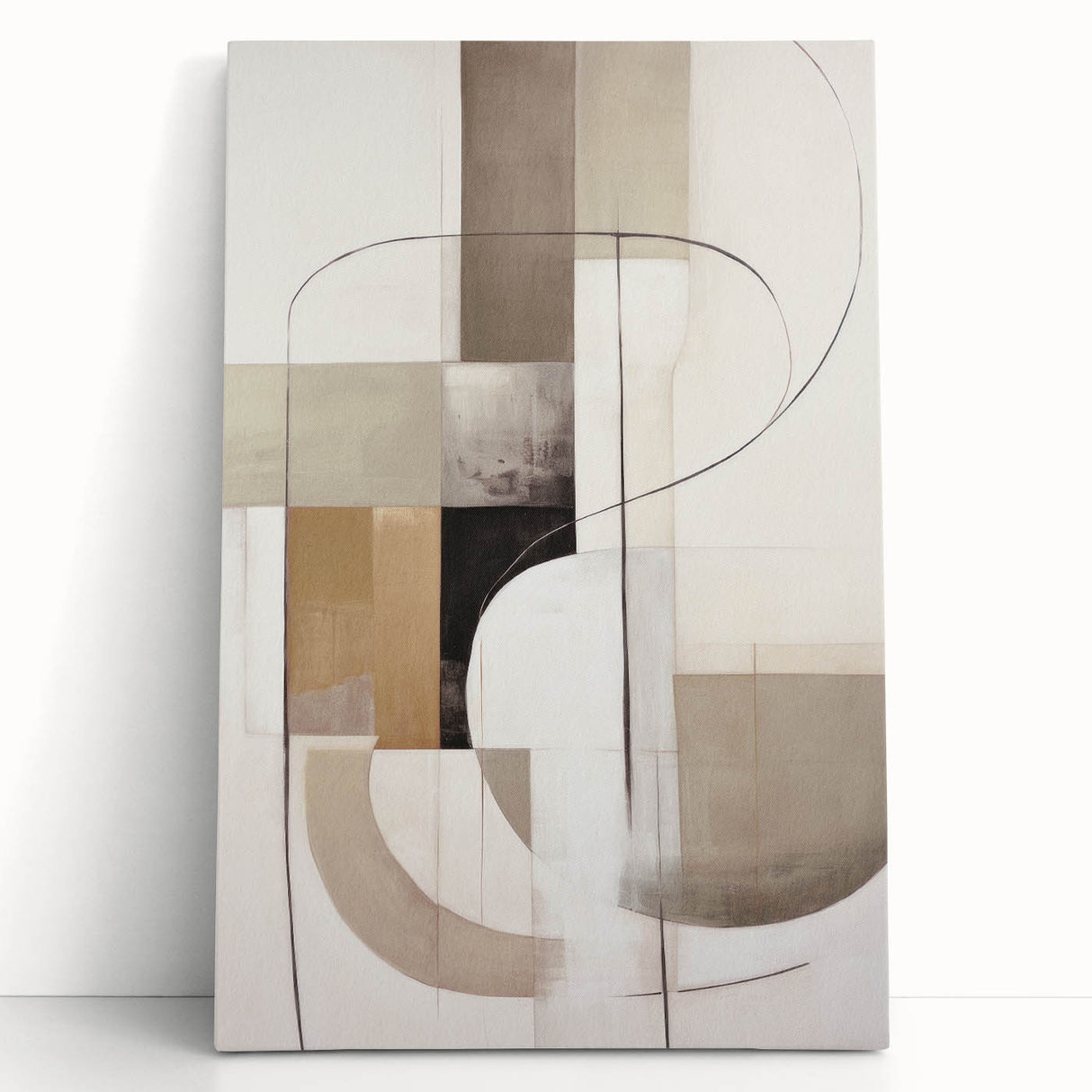 Abstract modern wall art collection featuring vibrant colors and geometric shapes on stretched canvas, ideal for contemporary home decor. Perfect for adding a stylish focal point to any living space.