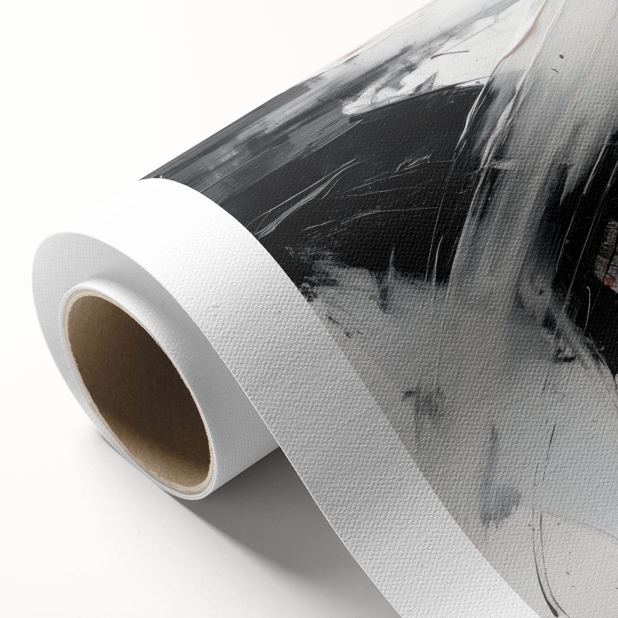 Abstract modern wall art collection featuring vibrant, geometric patterns in bold colors, suitable for contemporary home decor, rolled canvas ready for display.