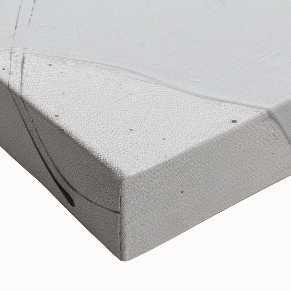 Close-up of an abstract modern design stretched canvas wall art collection, showcasing vibrant colors and intricate textures, ideal for contemporary decor.