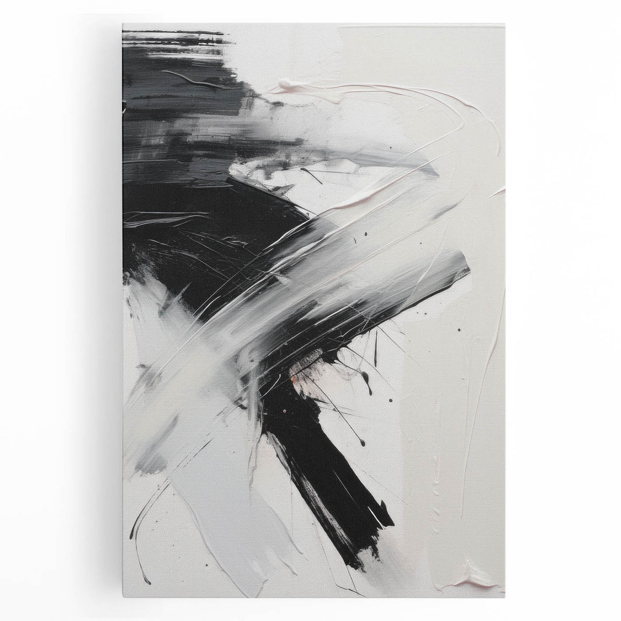 Abstract modern wall art collection featuring vibrant colors and geometric patterns on stretched canvas, perfect for contemporary home decor.